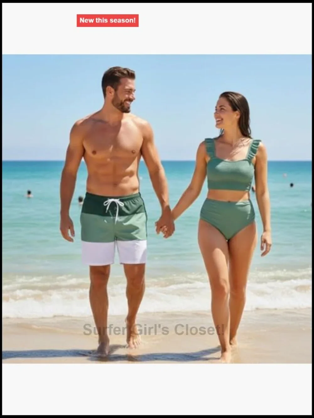 Smocked Ruched Two Piece Bikini Set - Family Matching Swimsuits